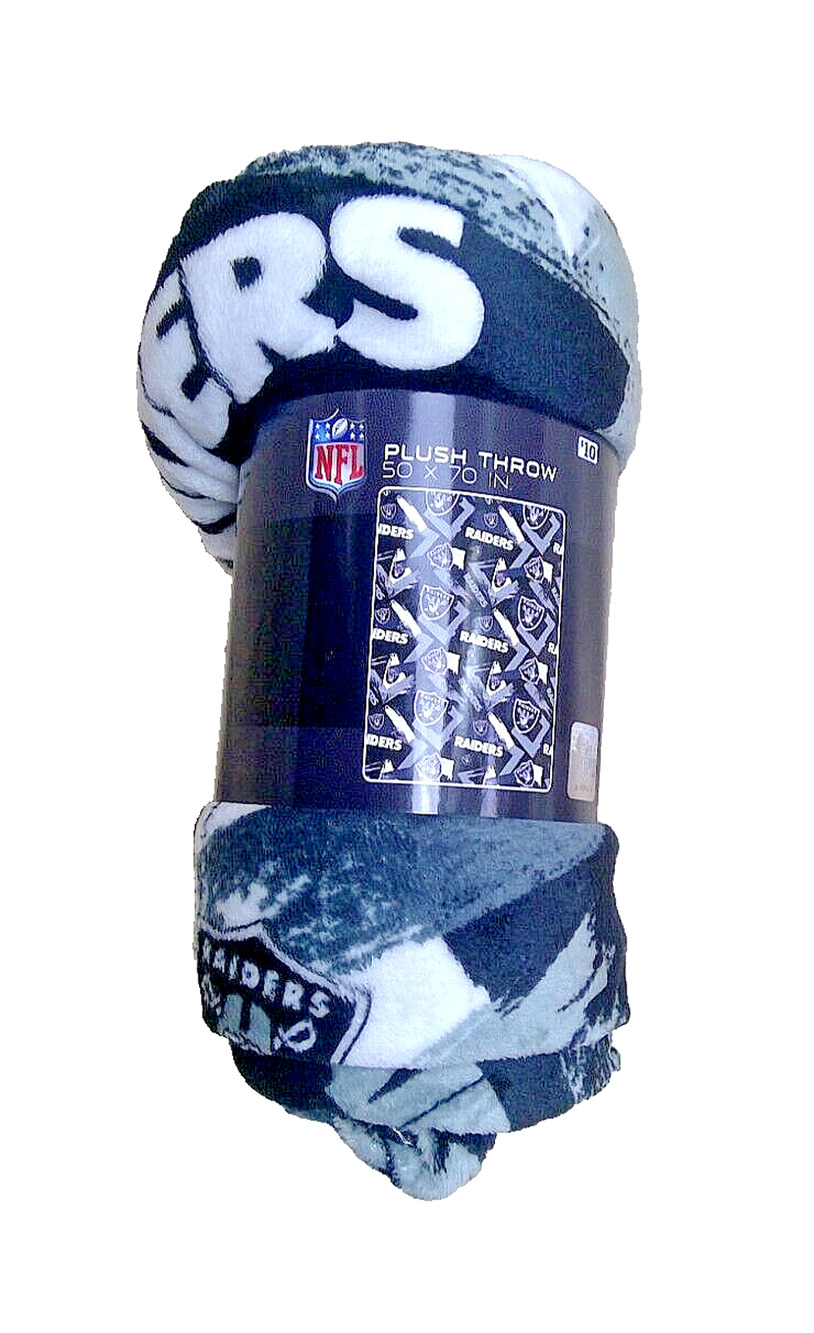 NWT NFL Las Vegas Raiders Silk Touch Throw Fleece Blanket 50 x 70 in